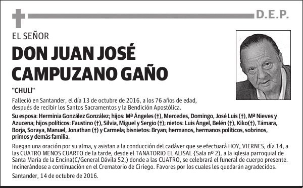 DON JUAN JOSÉ CAMPUZANO GAÑO