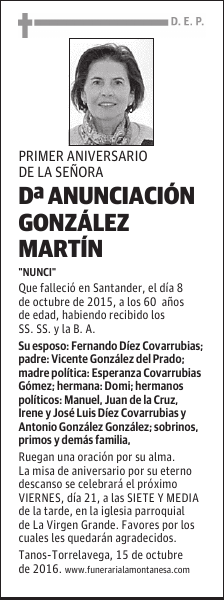 Doña Anunciación González Martín