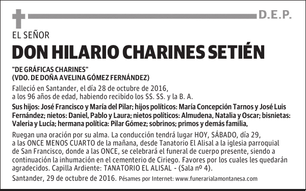 Don Hilario Charines Setién
