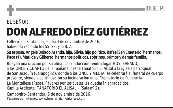 DON ALFREDO DIEZ GUTIÉRREZ
