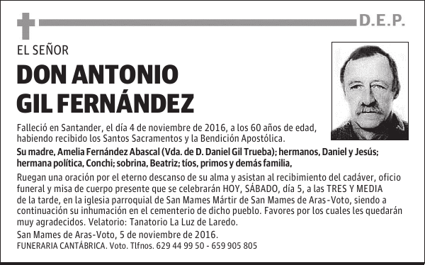 D. ANTONIO GIL FERNANDEZ
