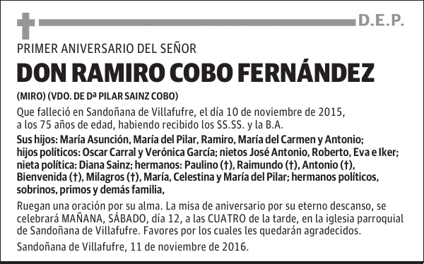 DON RAMIRO COBO FERNÁNDEZ