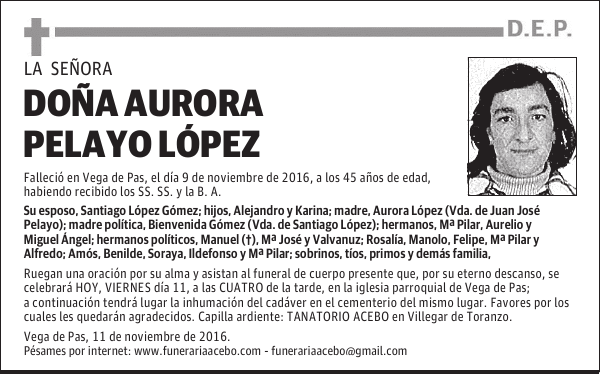 Doña. Aurora Pelayo López