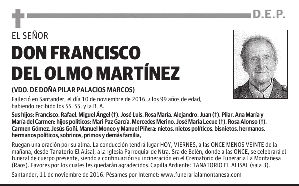 DON FRANCISCO DEL OLMO MARTÍNEZ