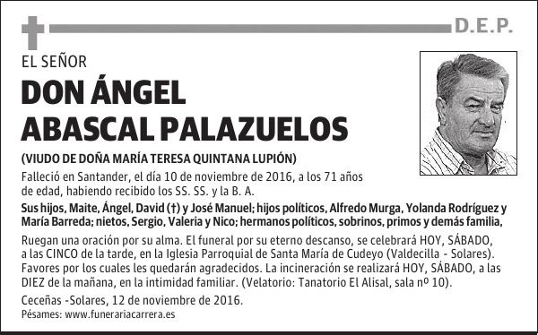 DON ÁNGEL ABASCAL PALAZUELOS
