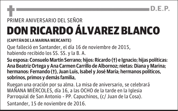 DON RICARDO ÁLVAREZ BLANCO