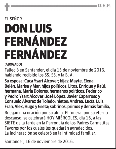 DON LUIS FERNÁNDEZ FERNÁNDEZ