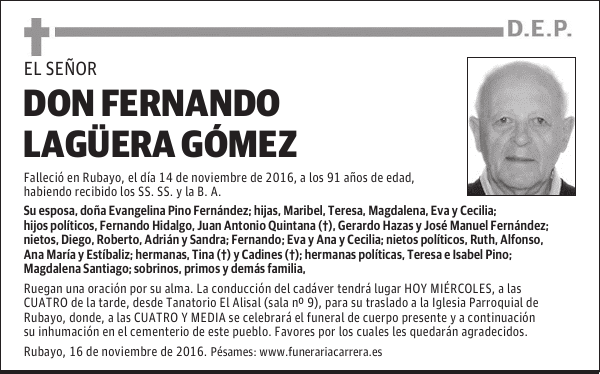DON FERNANDO LAGÜERA GÓMEZ