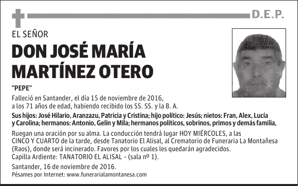 DON JOSÉ MARÍA MARTÍNEZ OTERO