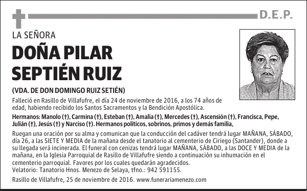 DOÑA PILAR SEPTIÉN RUIZ