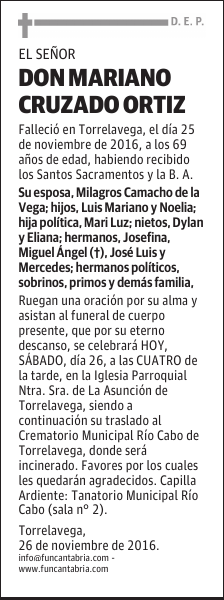 Don Mariano Cruzado Ortiz