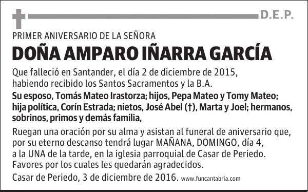 Doña Amparo Iñarra García