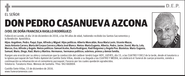 Don Pedro Casanueva Azcona