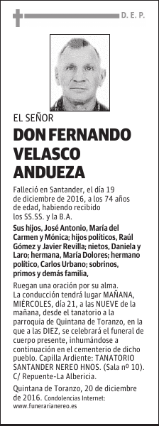 DON FERNANDO VELASCO ANDUEZA