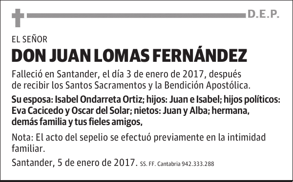 DON JUAN LOMAS FERNANDEZ