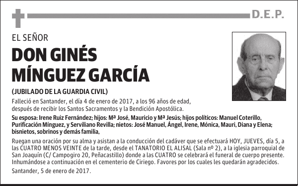 DON GINÉS MÍNGUEZ GARCÍA