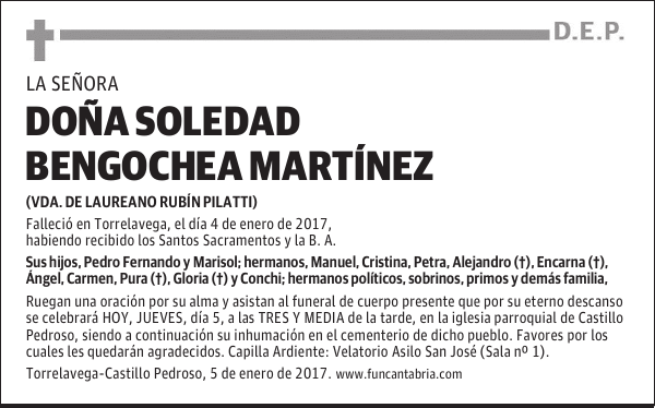 Doña Soledad Bengochea Martínez