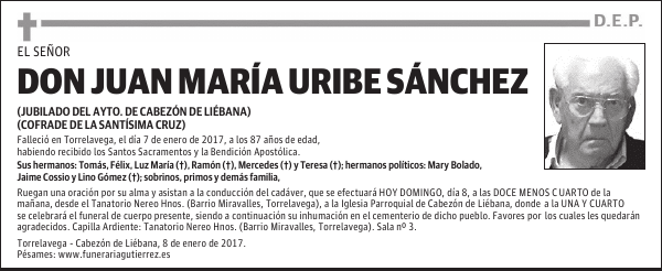 DON JUAN MARÍA URIBE SÁNCHEZ