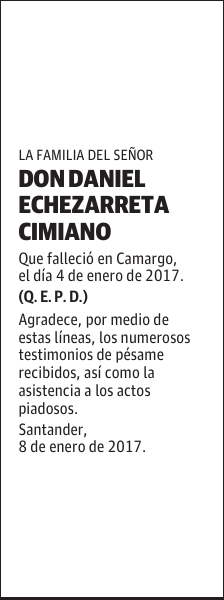 DON DANIEL ECHEZARRETA CIMIANO