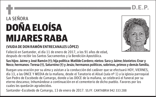 DOÑA ELOÍSA MIJARES RABA