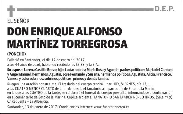 DON ENRIQUE ALFONSO MARTINEZ TORREGROSA
