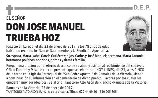 DON JOSE MANUEL TRUEBA HOZ