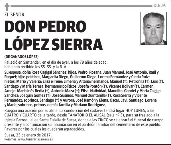 DON PEDRO LÓPEZ SIERRA