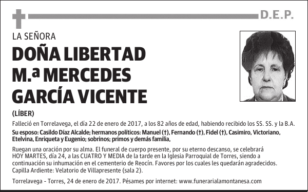 DOÑA LIBERTAD Mª MERCEDES GARCÍA VICENTE