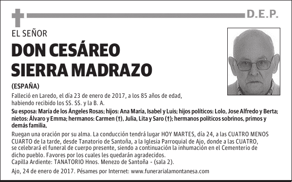 DON CESÁREO SIERRA MADRAZO
