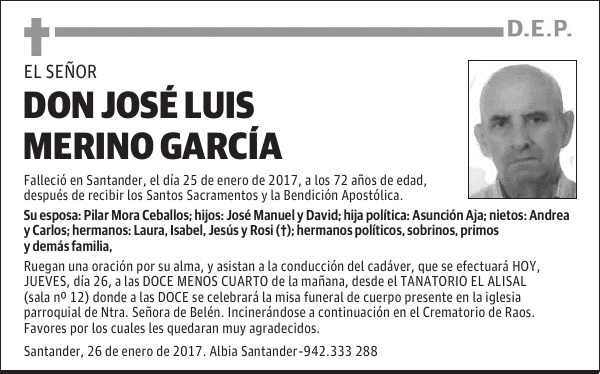 DON JOSÉ LUIS MERINO GARCÍA