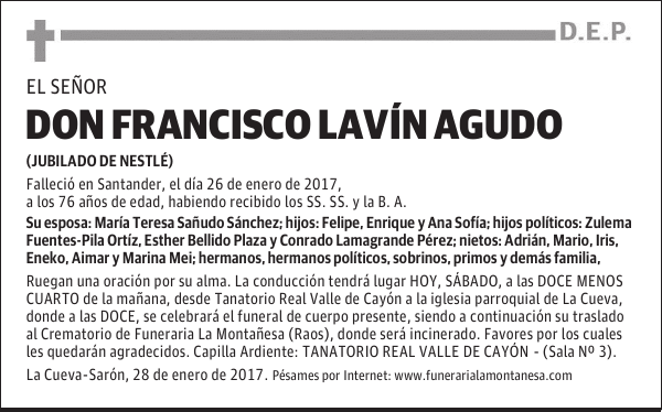 DON FRANCISCO LAVÍN AGUDO