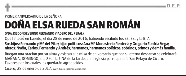 Doña Elsa Rueda San Román