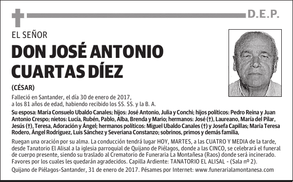 DON JOSÉ ANTONIO CUARTAS DIEZ
