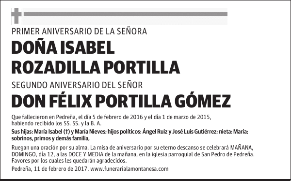 Doña Isabel Rozadilla Portilla