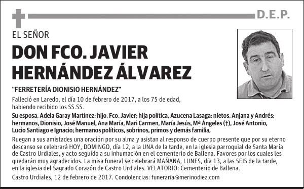 DON Fco. JAVIER HERNNDEZ ÁLVAREZ