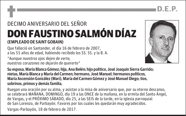 DON FAUSTINO SALMÓN DÍAZ