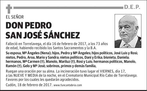 Don Pedro San José Sánchez