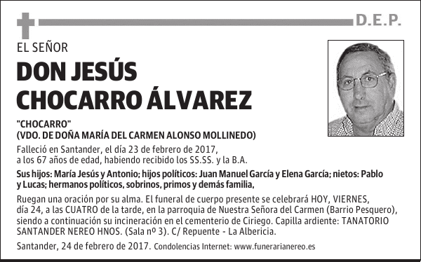 DON JESUS CHOCARRO ALVAREZ
