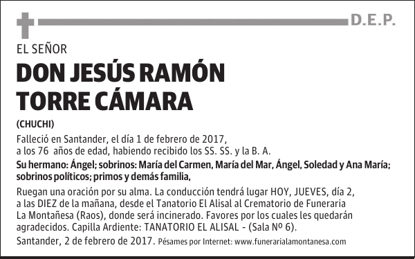 DON JESUS RAMON TORRE CAMARA