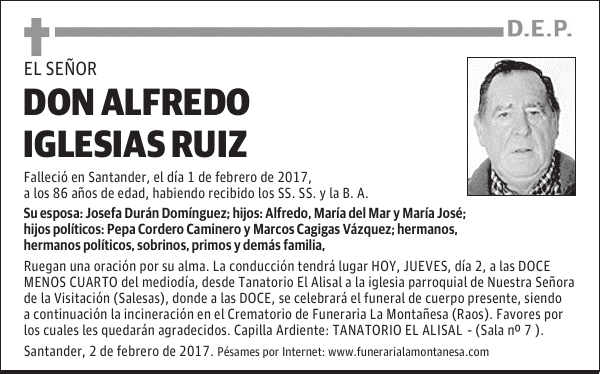 DON ALFREDO IGLESIAS RUIZ
