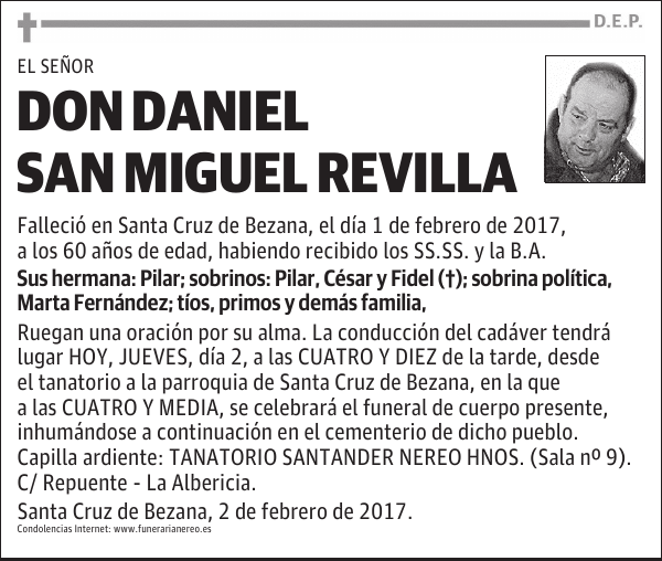 DON DANIEL SAN MIGUEL REVILLA