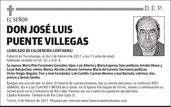DON JOSÉ LUIS PUENTE VILLEGAS