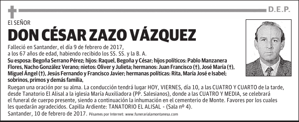 DON CESAR ZAZO VAZQUEZ