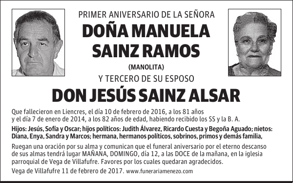 DOÑA MANUELA SAINZ RAMOS