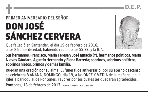DON JOSÉ SÁNCHEZ CERVERA