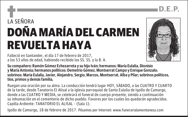 DOÑA MARÍA DEL CARMEN