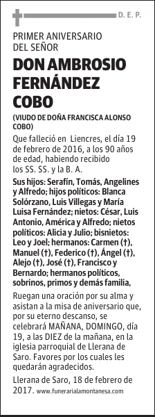 DON AMBROSIO FERNÁNDEZ COBO