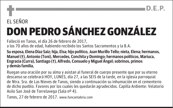 Don Pedro Sánchez González
