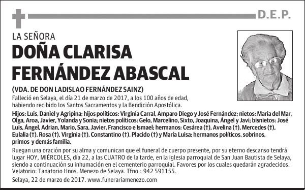 Doña Clarisa Fernández Abascal