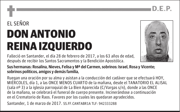 DON ANTONIO REINA IZQUIERDO